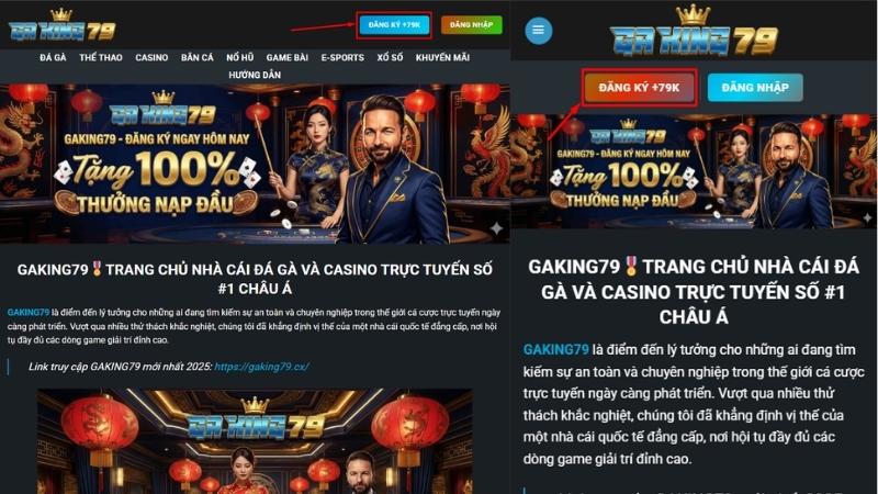 Click vào nút “Đăng Ký” để tạo tài khoản mới 