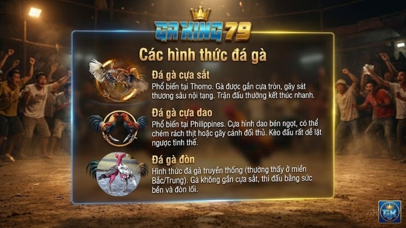 Các hình thức đá gà tại GAKING79