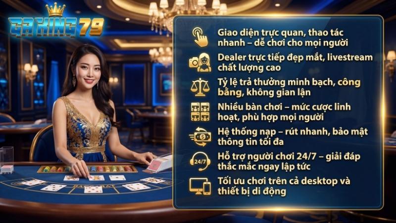 Ưu Điểm Nổi Bật của Baccarat Online GAKING79