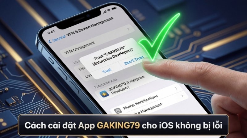 Cách cài đặt App GAKING79 cho iOS không bị lỗi