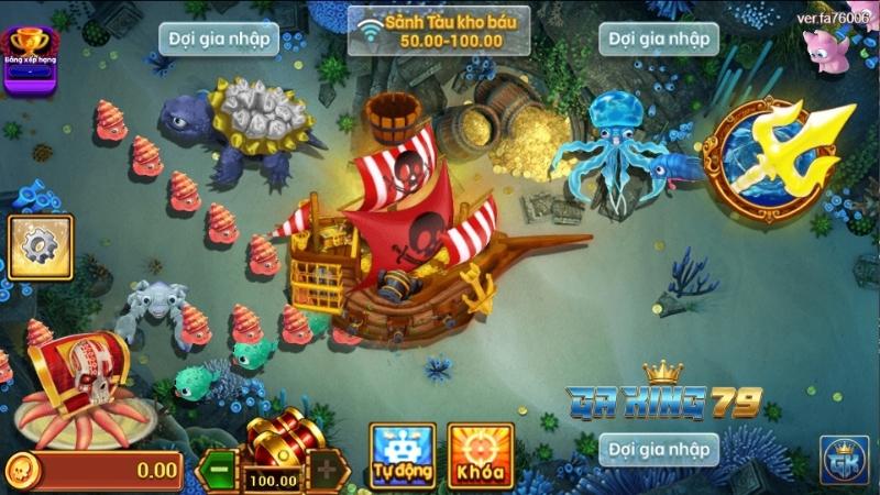 Giao diện trò chơi Thuyền Quý Bắn Cá