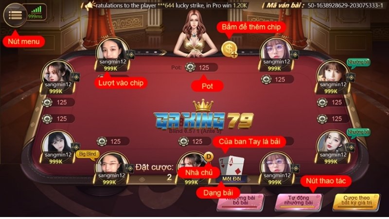 Giao diện Xì Tố Online tại GAKING79 được thiết kế trực quan, giúp người chơi dễ dàng thao tác. Giao diện Xì Tố Online tại GAKING79 được thiết kế trực quan, giúp người chơi dễ dàng thao tác.