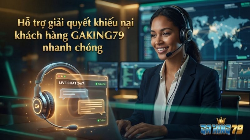 Hỗ trợ giải quyết khiếu nại khách hàng GAKING79 nhanh chóng