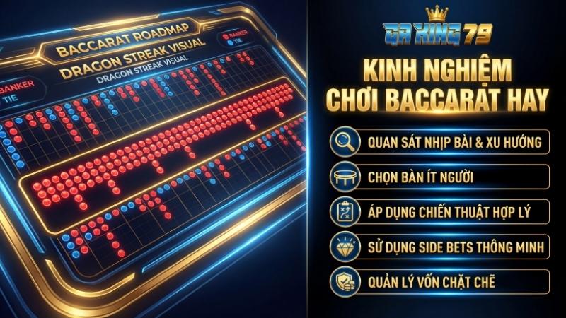 Kinh nghiệm soi cầu Baccarat Online GAKING79 hiệu quả